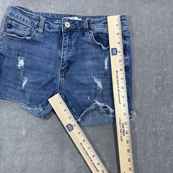 Kancan Women’s 9 | 28 Distressed Cut Off Denim Shorts - Picture 4 of 6